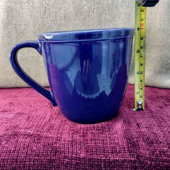 Sur La Table Everyday Stoneware Blue Coffee Mugs Set of Four - Picture 5 of 7